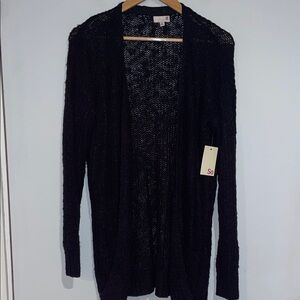SO Women's Elegant Black Cardigan knit NWT Size Medium